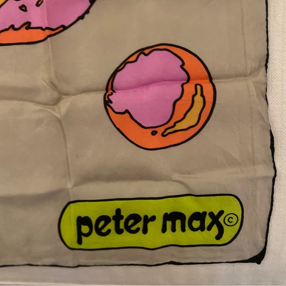 Vintage Peter Max Silk Print Scarf - Picture 3 of 8